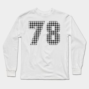 Plaid Number - 78 - Dark Long Sleeve T-Shirt